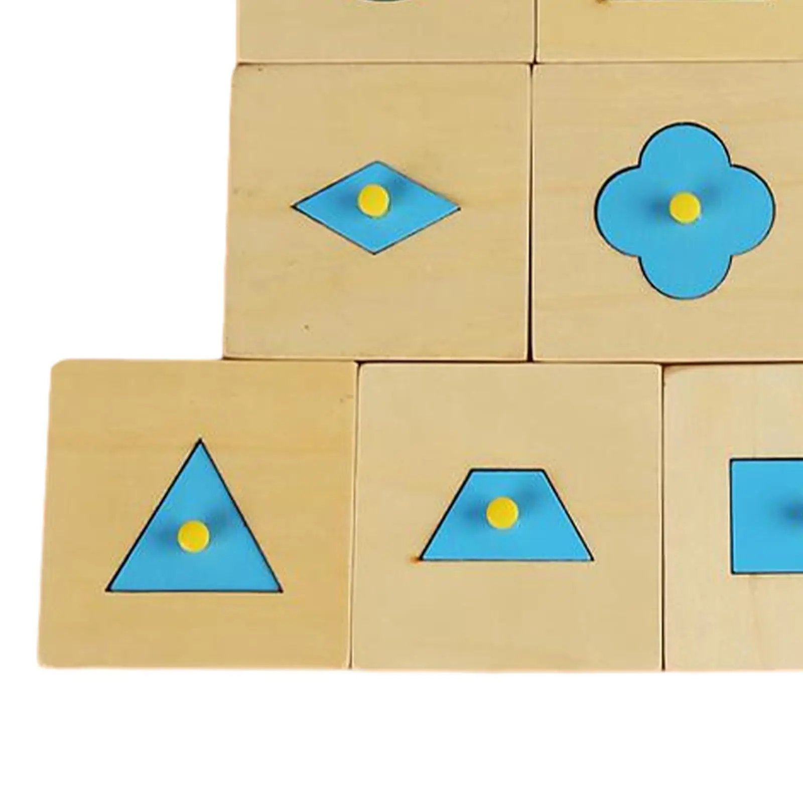 Wooden Shape Peg Puzzle Shape Recognition Block for Ages 2~4 Kids Children