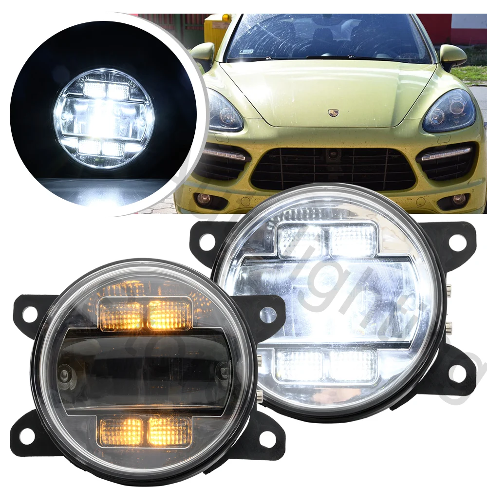 For Porsche Cayenne 958 2010-2017 Porsche Macan 2014-2018 LED Fog Light turn signal light Driving Daytime Running Lamp