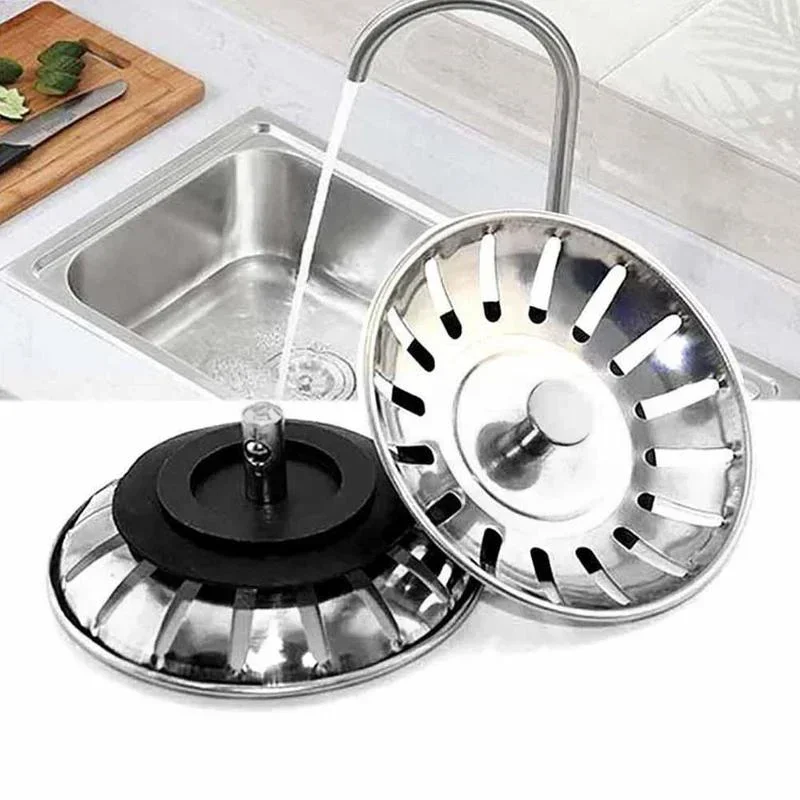 Stainless Steel Sink Strainer Hair Catcher Stopper Bathroom Bathtub Pool Waste Filter Plug Kitchen Sink Accessories Tools