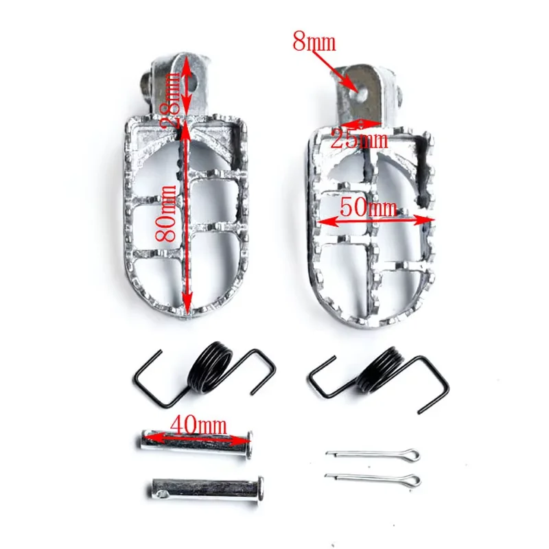 Motorcycle foot peg pedals suitable for Honda XR50R CRF50 CRF70 CRF80 CRF100F for Yamaha PW50 80 TW200 pit bikes