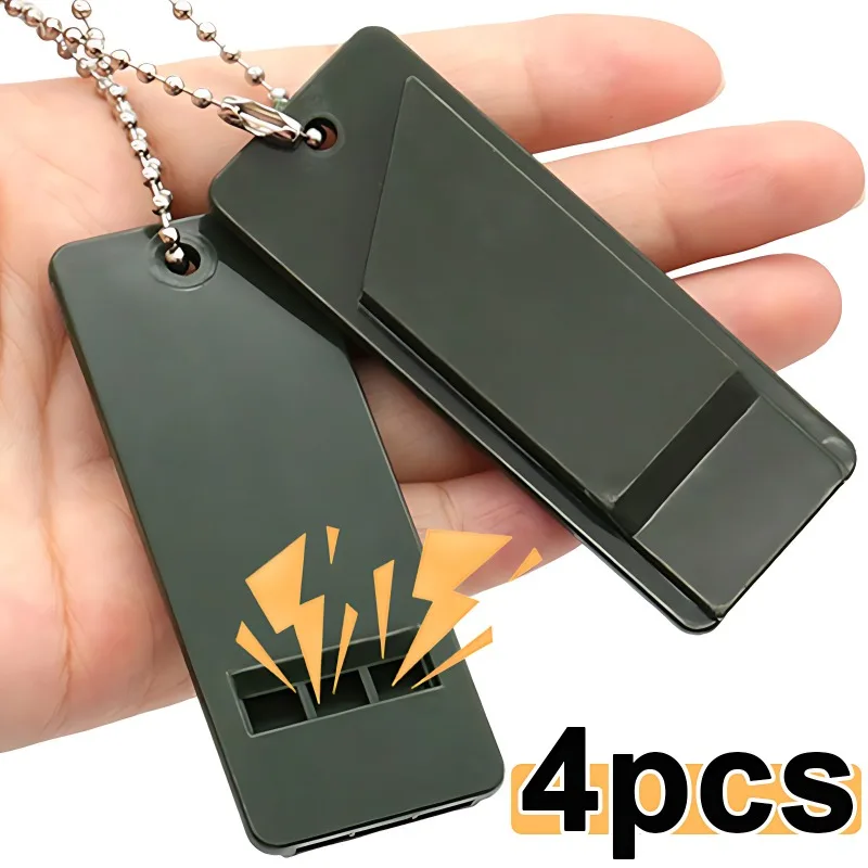 3-Frequency Whistle High Decibel Survival Whistle Portable Keychain Camping Hiking Emergency Survival Whistle Outdoor Tools 2024