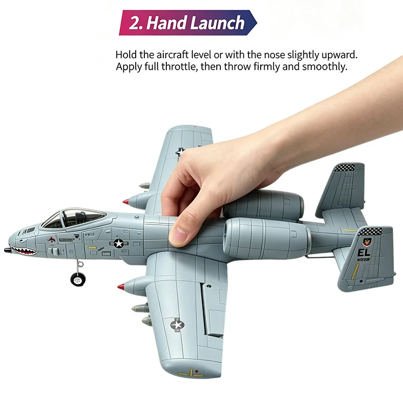 A-10 fighter brushless four channel fixed wing glider dual bypass remote control foam aircraft