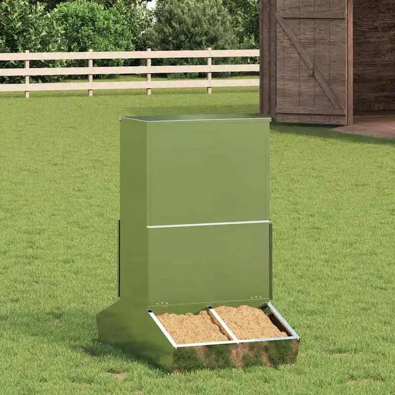 Distributeur de porcs Argent 82 x 51 x 91,5 cm Acier galvanisé, robuste et facile à nettoyer