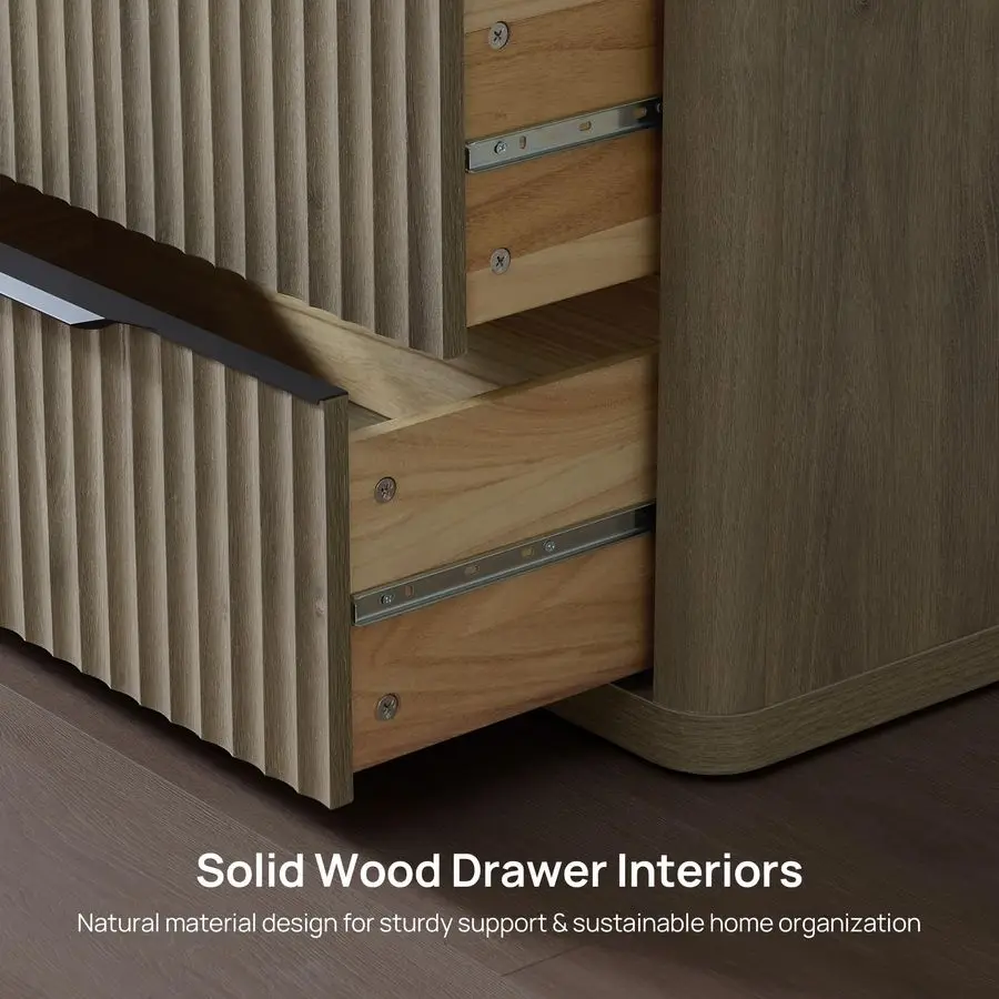 ตู้เสื้อผ้าสำหรับห้องนอน ตู้เสื้อผ้าสูง 50.7 ซม. พร้อมลิ้นชัก 4 ชั้น ตู้เสื้อผ้าขนาดใหญ่ทันสมัยสำหรับตู้เสื้อผ้า ตู้วางทีวีแบบมีร่อง