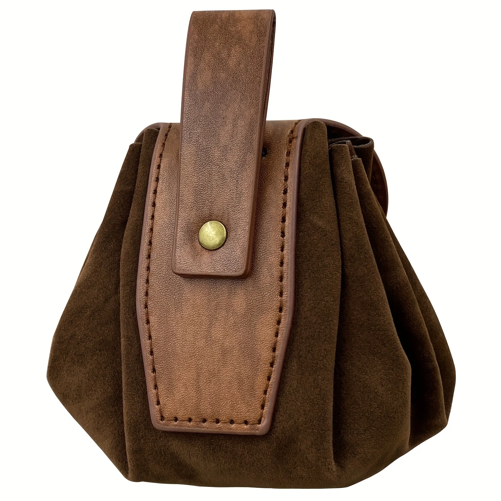 Medieval Embossed Pu Leather Belt Bag, Retro Portable Waist Pouch Coin Purse Dice Bag For LARP Renaissance Fairs view 4
