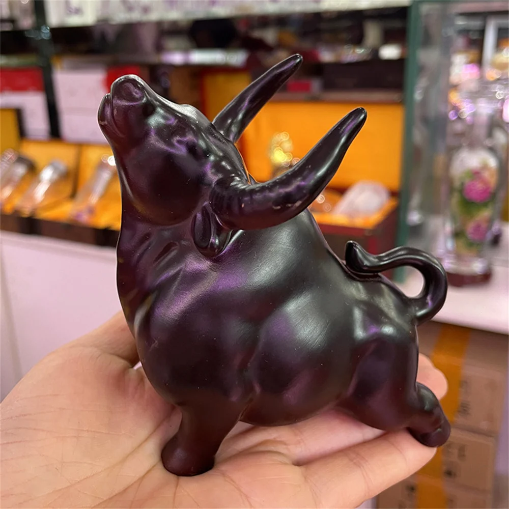 

Resin Bullfighting Statue Angry Bull Ornament Crystal Ball Base Sphere Display Stand Creative Office Living Room Home Decor