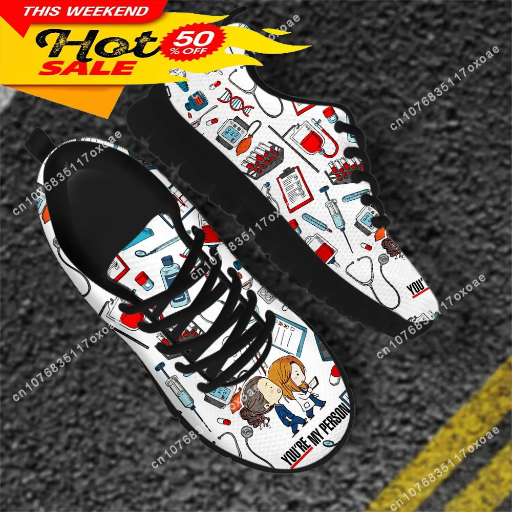 Grey's Anatomy You're My Person Brand Desing Women Mesh Sneakers Casual Mesh Medical Nurse Shoes Flats Zapatos Mujer