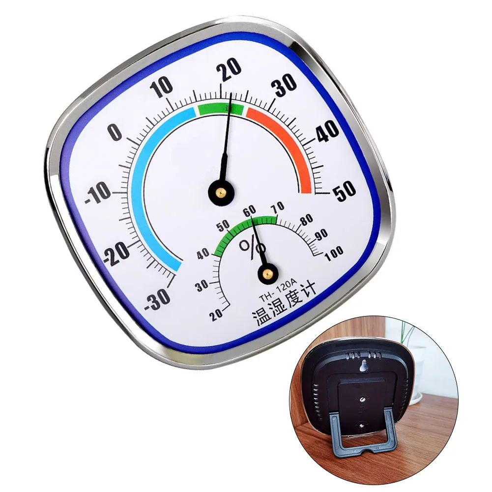 1pc Wand Temperatur Feuchtigkeit Gauge Indoor Outdoor Thermometer Hygrometer Glas Objektiv Klar Thermometer