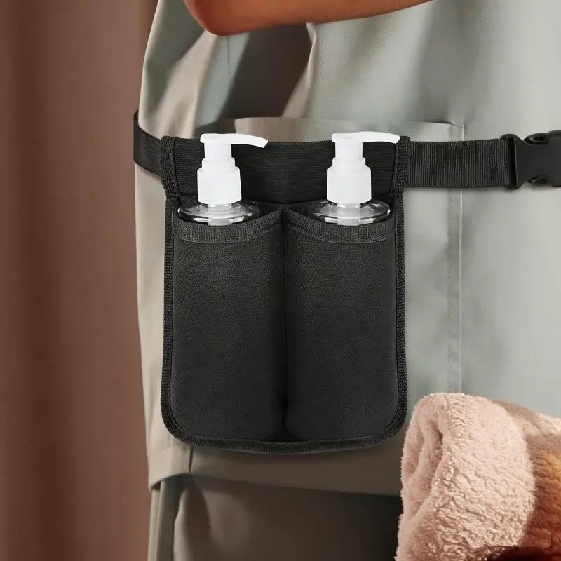 

1PC Massage Waist Pouch One/Two Bottles Massage Bottle Bag Adjustable Belt Supplies Professional Lotion Holster for Therapist