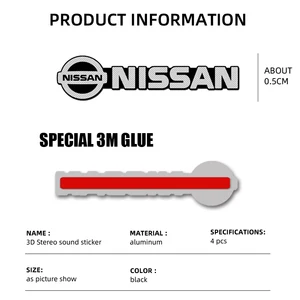 4 PCs für Nissan X-Trail Qashqai Grade Juke Sentra Patrol Navara Auto Audio-Lautsprecher Stereo Aufkleber St. 6 Hauptverkäufe Nissan Patrol - №5