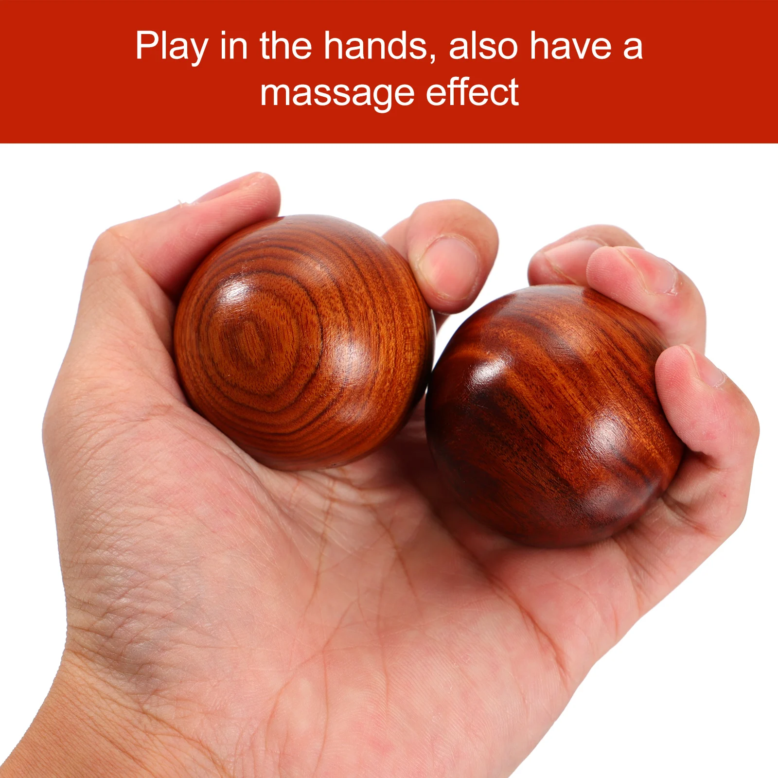 2 Pcs Hand Exercise Acupoint Massage Wooden Massage Tai Health Care Hand Massagers Elder Joint Blood Massage