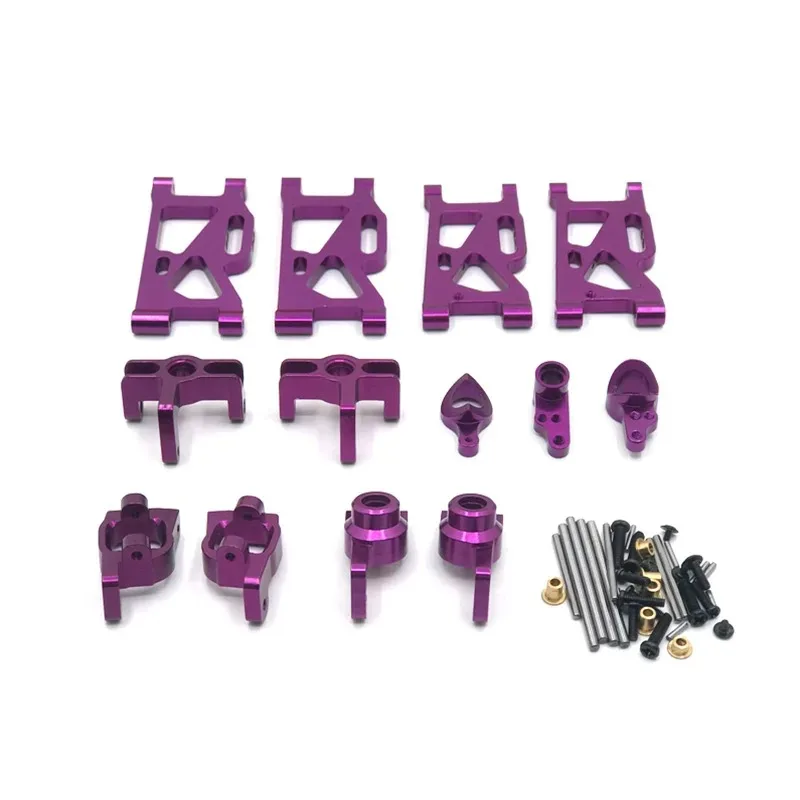 Wltoys 124018 124019 RC Car 1:12 Purple All Upgrade Metal Spare Parts 4WD C Type Seat/Central Drive Shaft Assembly/Axle/Bearing