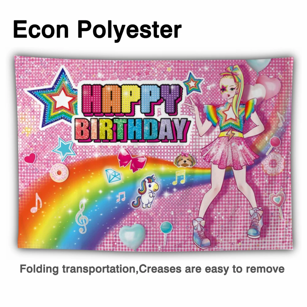 Allenjoy feliz aniversário tema pano de fundo meninas rosa brilho arco-íris estrela unicórnio chá de fraldas festa suprimentos decoração foto cabine