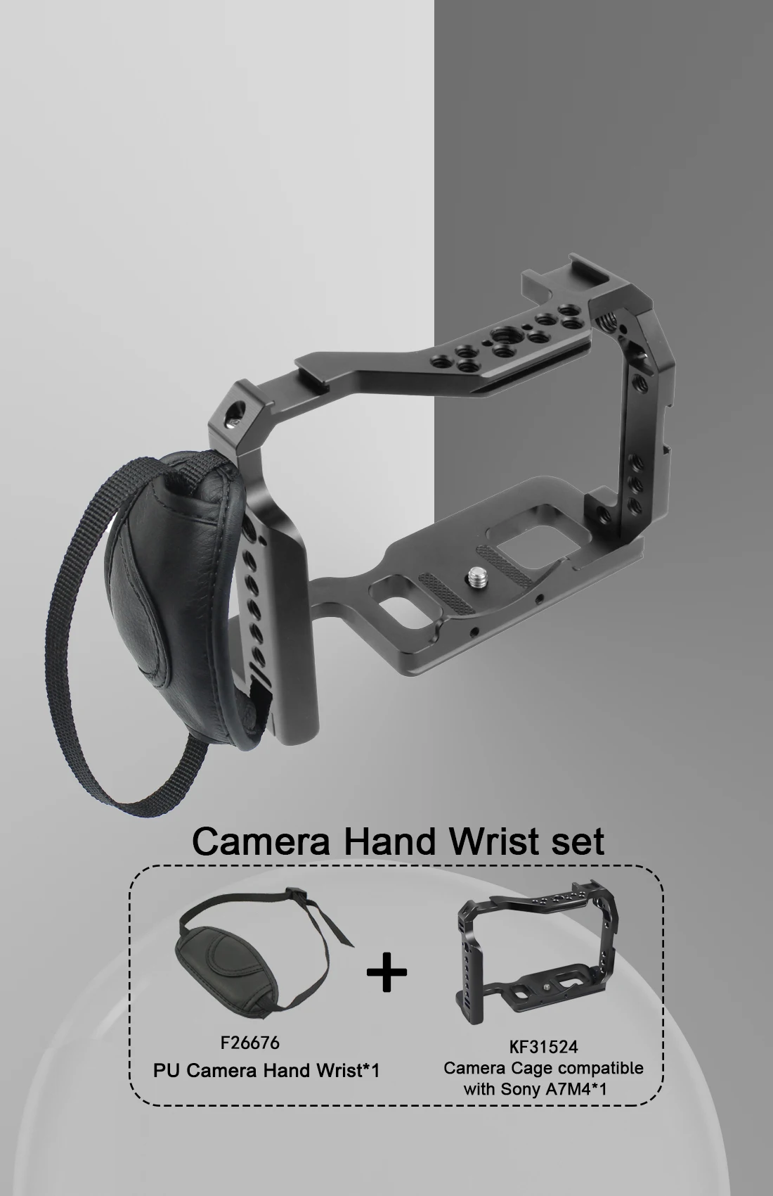 A7M4 A7R4 Kamera Vollkäfig Rig Griff Griff Arca-stil Kalten Schuh Halterung ARRI Ortung für Sony Alpha 7S III IV A7M3 A73 A7R3 A7S3 – Detail 10