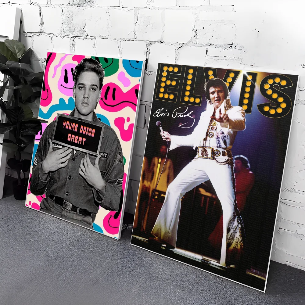 Elvis Presley Anime Posters Sticky Fancy Wall Sticker for Living Room Bar Decoration Room Wall Decor