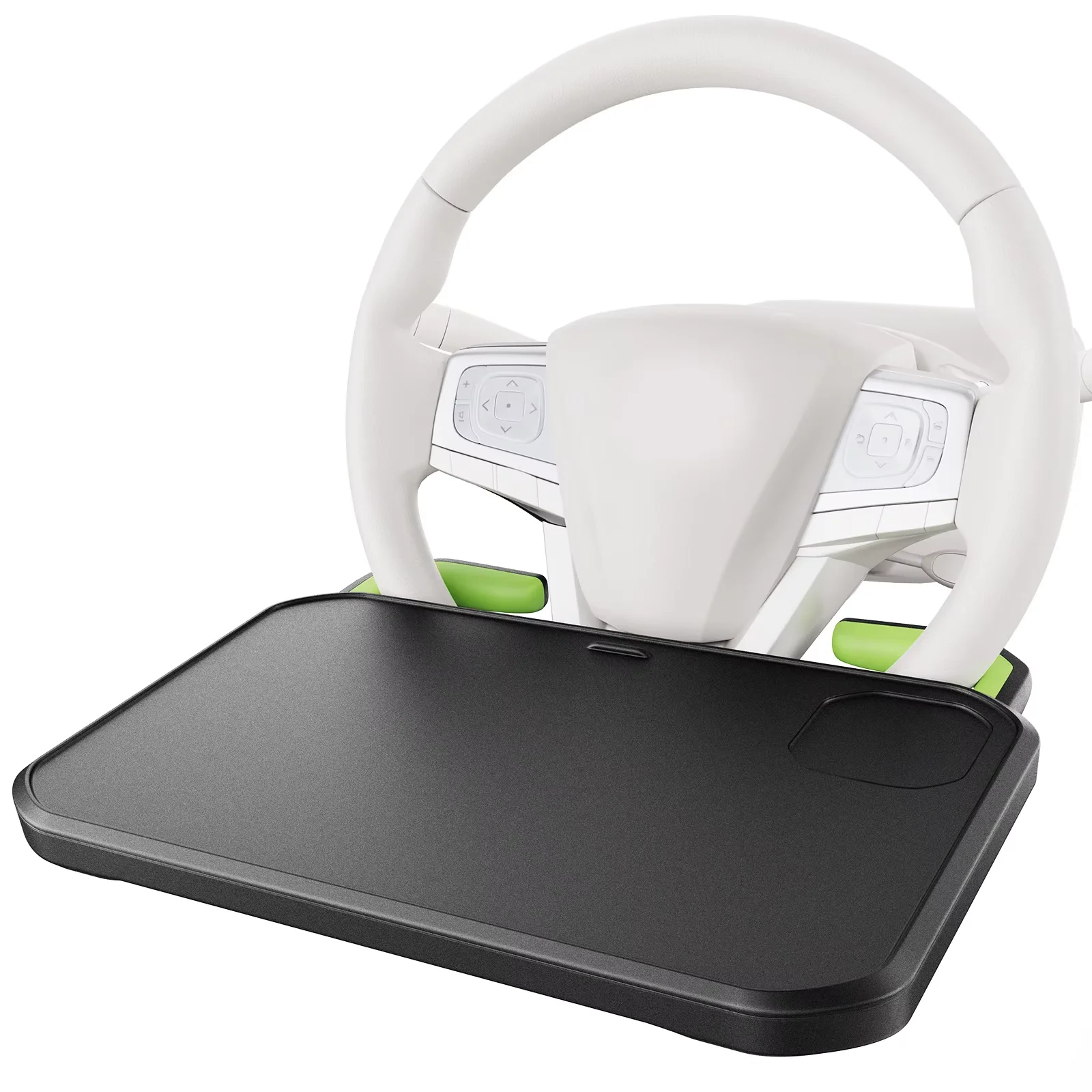 

Multifunctional Car Food Tray Table for Food Laptop with Retractable Steering Wheel Slot Frosted Surface Car Steering Wheel Tray