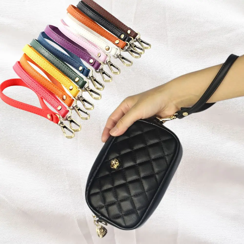 Cheap PU Leather Short Wrist Strap DIY Purse Clutch Short Handle Bag Accessories Wallet Strap Bag Handle Belt Bag Accessories