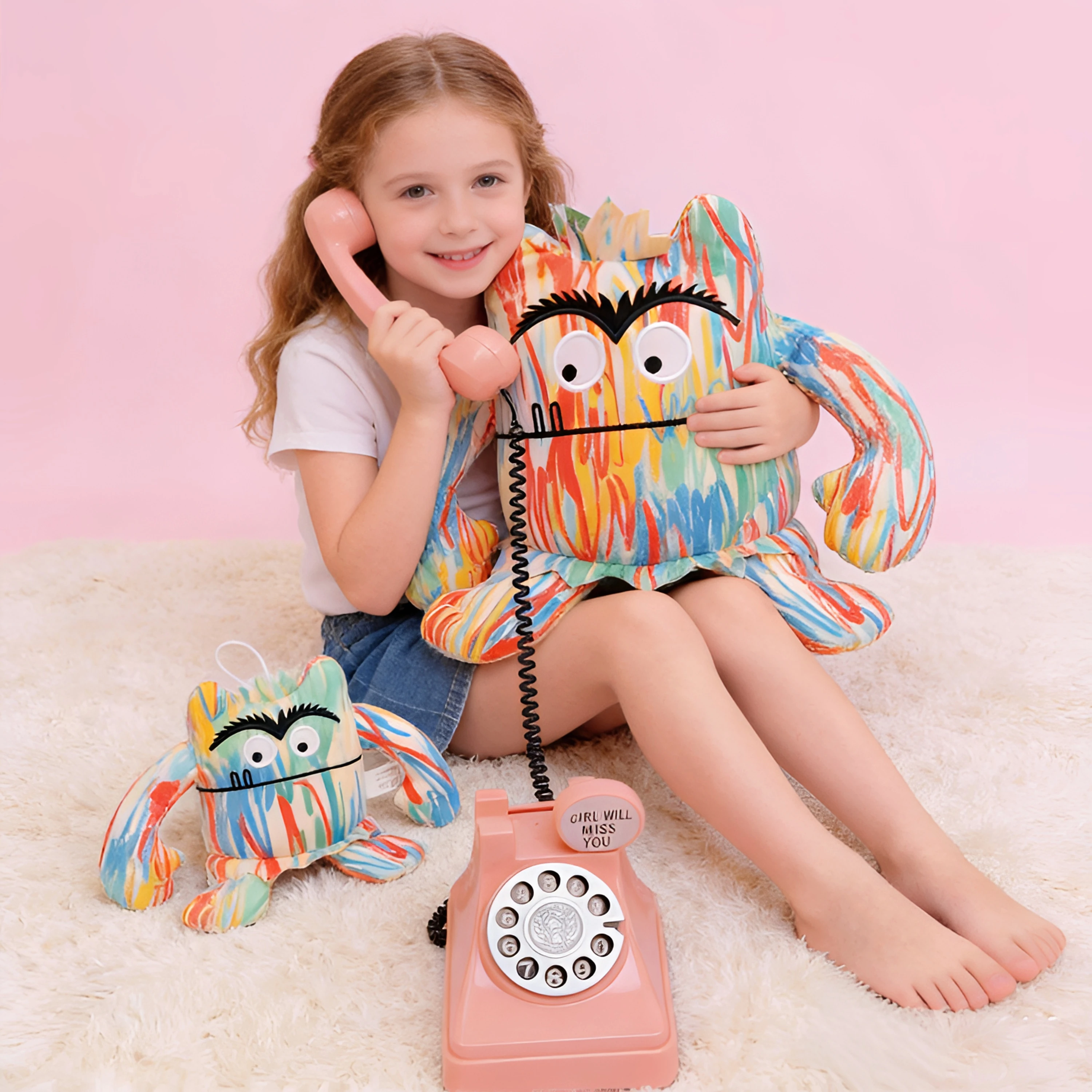 

Quirky Emotion Monster Plush Toy Soft Stuffed Animal Doll & Sleep Pillow for Kids Keychain Multiple Sizes Perfect Holiday Gift