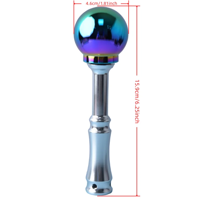 Aluminum Alloy Gear Shift Knob Gourd Design Extended Straight Rod Universal Manual Car Accessory
