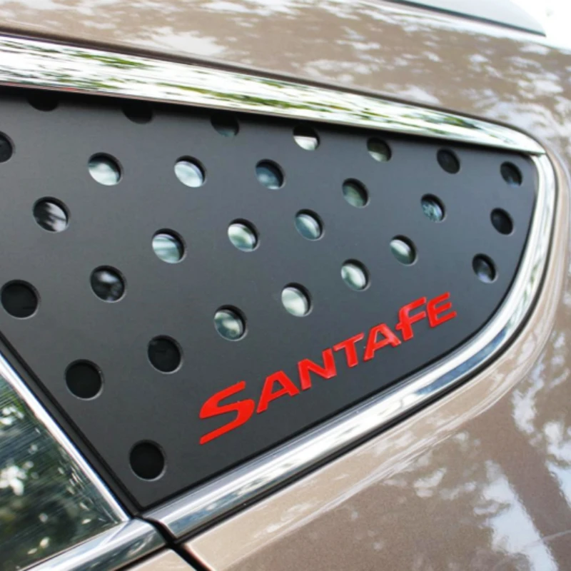 Styling Mouldings Car Exterior Rear Window Triangle Glass Decoration Cover Stickers for Hyundai Santafe 2013-2017 Accessories