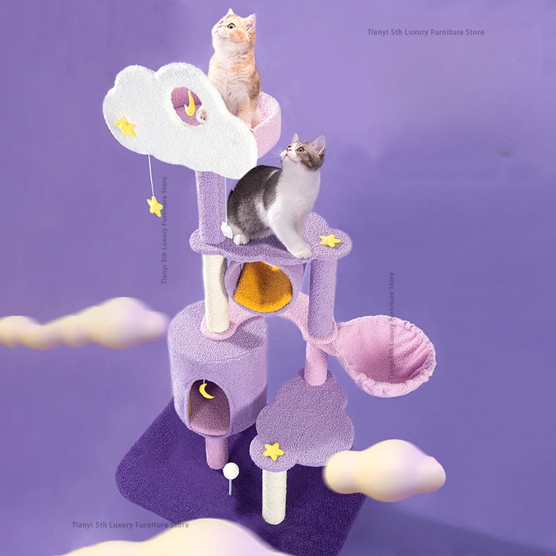 Designers Denmark Cat Climbing Frame Nordic Luxury Space Capsule Cat Tree Scratching Post Cat Castle Pet Products Árbol Gato FYC