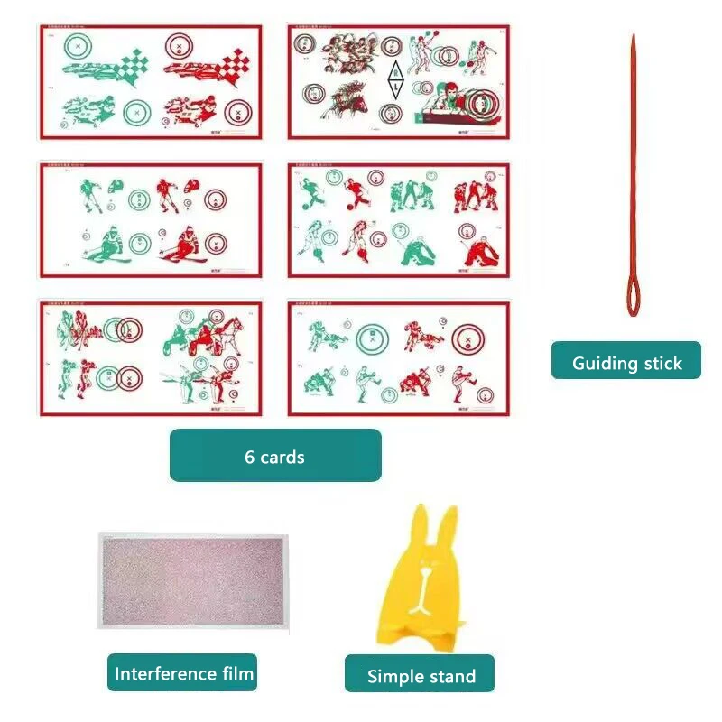 Eye Training Device Vision Therapy Fixed Red Green Incompatibility Training Cards Visual Correction Stereo