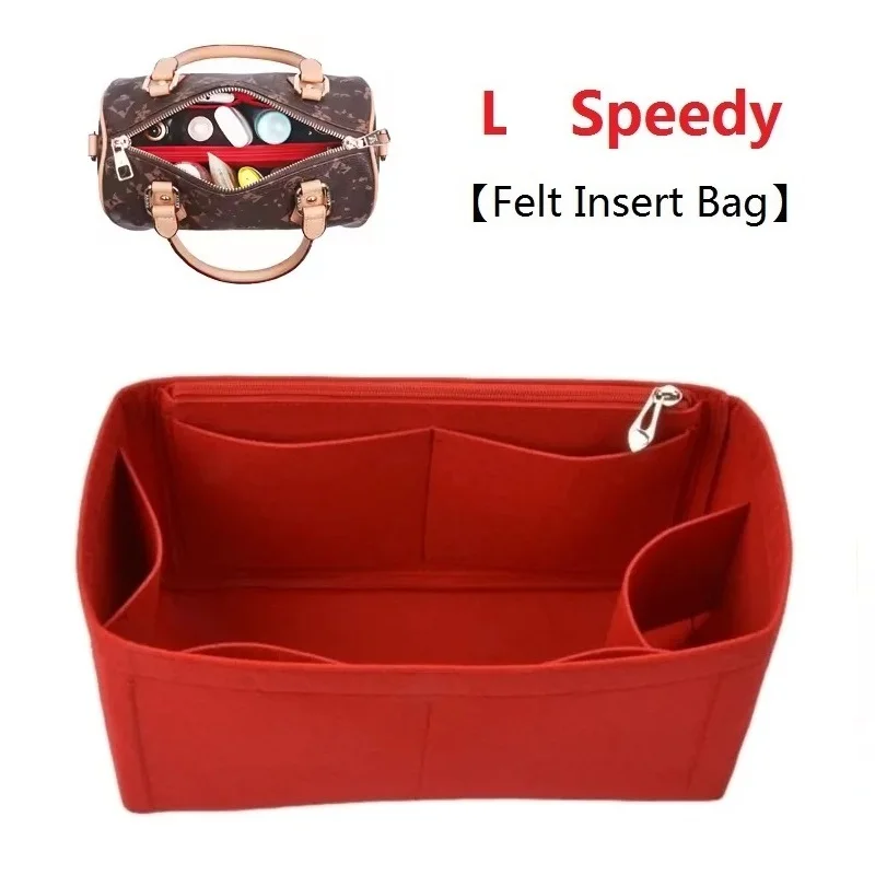 Pour Speedy 25 30 35 feutre insérer sac organisateur maquillage sacs à cosmétiques voyage intérieur sac à main doublure Portable Boston organisateur de rangement