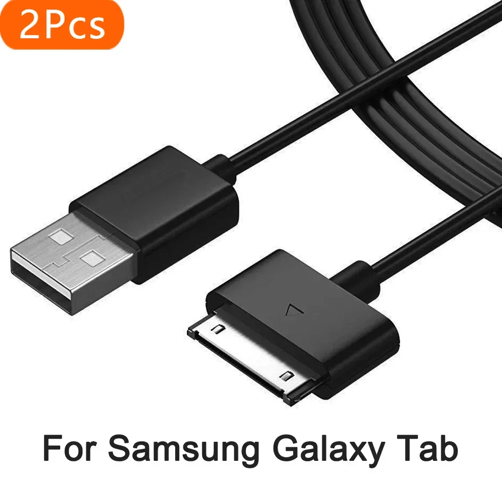 2Pcs 1m/2m USB Charger Data Cable For Samsung Galaxy TAB P1000 N8000 P5100 P5110 P7510 P7500 P7300 P6200 P6800 P3100 P1010 white