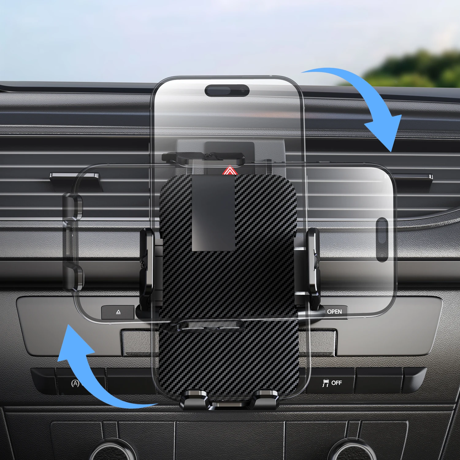 Robuste Telefonhalterung mit CD-Steckplatz und einhandbedienungsdesign, kompatibel mit allen Smartphones und Mobiltelefonen – Detail 7
