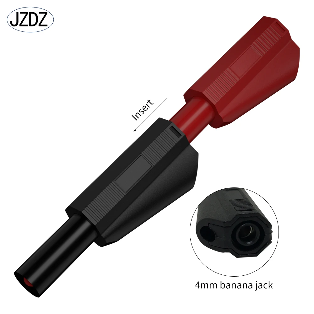 JZDZ 100CM BNC Male Plug to Dual 4MM Stackable Banana Plug Low Loss Coaxial Cable Test Lead Connectors for Oscilloscope J.70046.