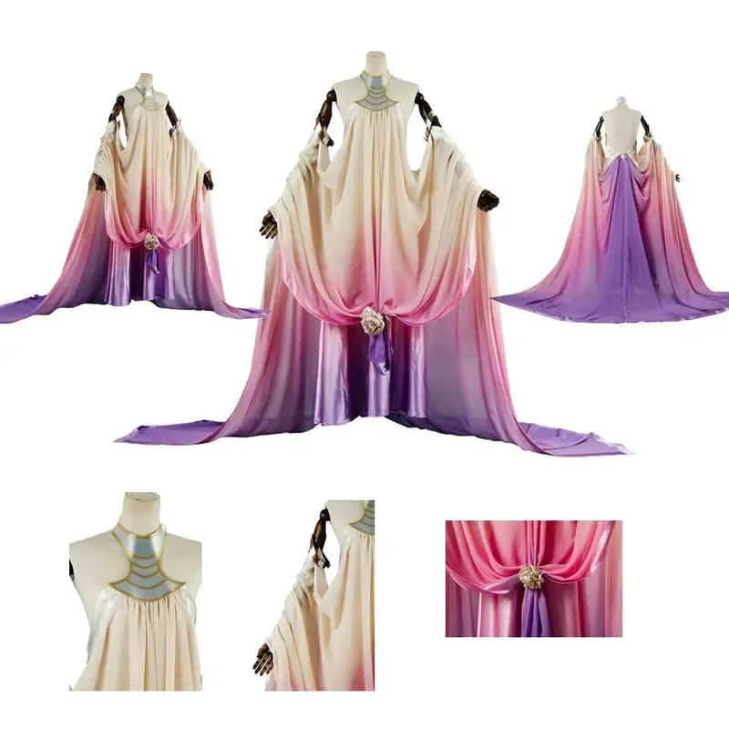 

Padme Cos Amidala Roleplay Fantasy Adult Women Outfits Lake Dress Movie Space Battle Costume Fancy Dress Up Party Clothes