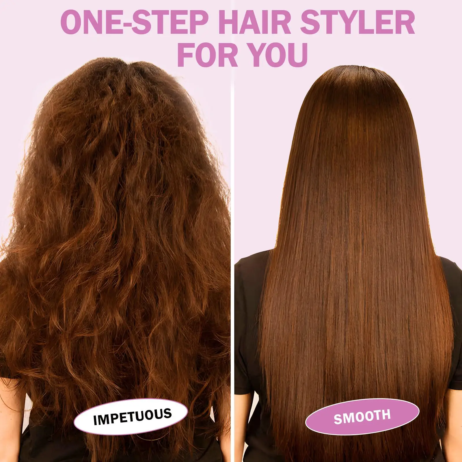 

Negative Ions Hair Straightener Brush Black Rose Red Anti Scald Anti Heat Damage Fast Heating 2 in 1 Hair Straightening