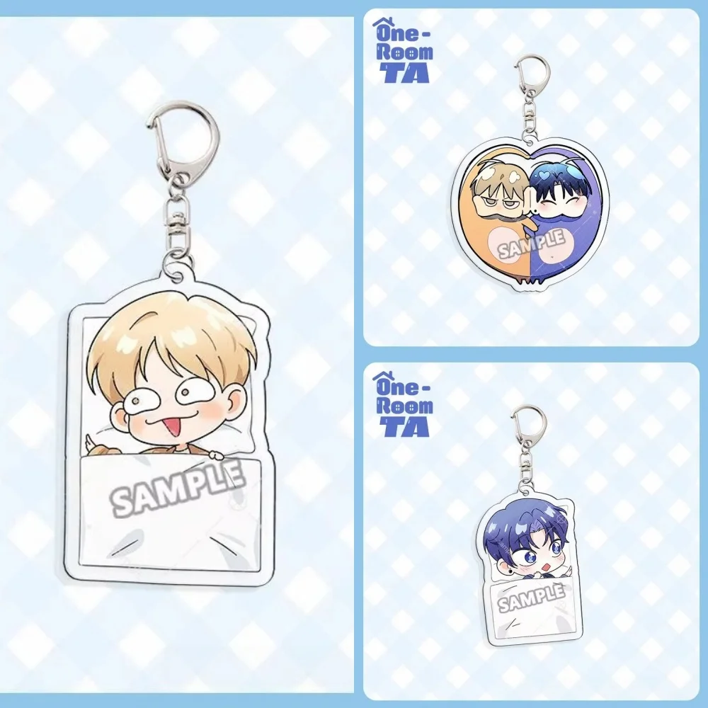6CM Anime One-Room TA Keychain Acrylic Stand Model Characters Ornament Accessories Goods Christmas Gifts