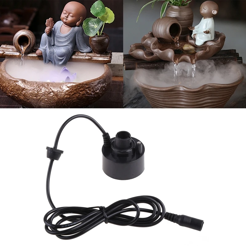 1pc Mini No Light Maker Pond Fog Machine Indoor Fountain Foggers Air Humidifier for Halloween Christmas Holidays Decoration