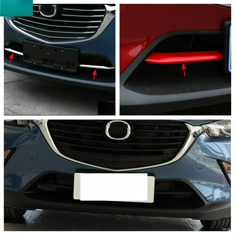 Qua Per 1 Coppia Styling Adesivi Griglie di Ingresso Aria Paraurti Anteriore Griglia Trim Copertura per Mazda CX-3 CX-3 CX3 2016-2021 Nuovo