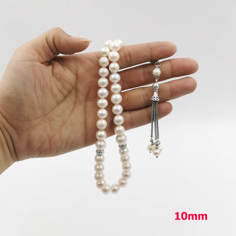 Tasbih Natuurlijke Parel Hot Koop Stijl Zoetwater Parel Misbaha Rozenkrans Kraal Parel Armband Vrouwen Liefde Gift Islamitische Sieraden Eid Gift