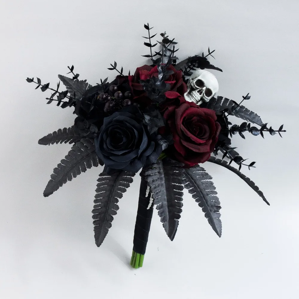 

Gothic Wedding Bridal Bouquet for hochzeit deko Halloween Decoration искусственные цветы для декора Wedding Accessories