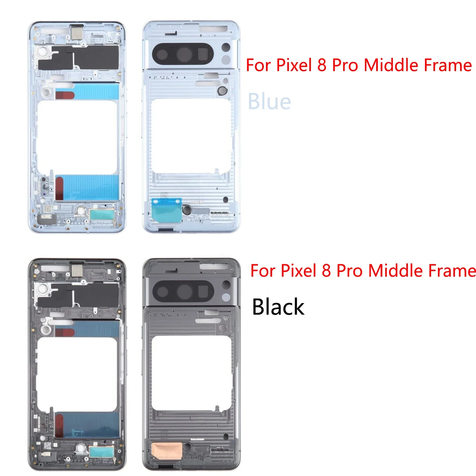 Housing Battery Door Cover  Top Cover   LCD Bezel  Middle Frame Chassic Replacement For Pixel 8 Pixel 8 Pro