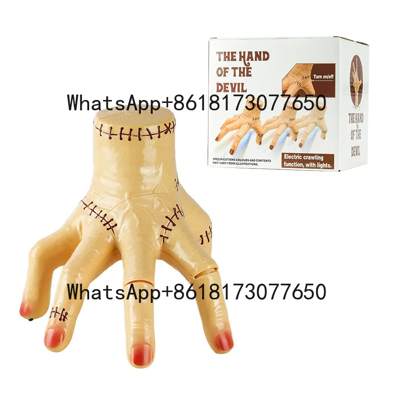 Halloween Adams crawled away severed hand funny light music simulation human hand tricky toy