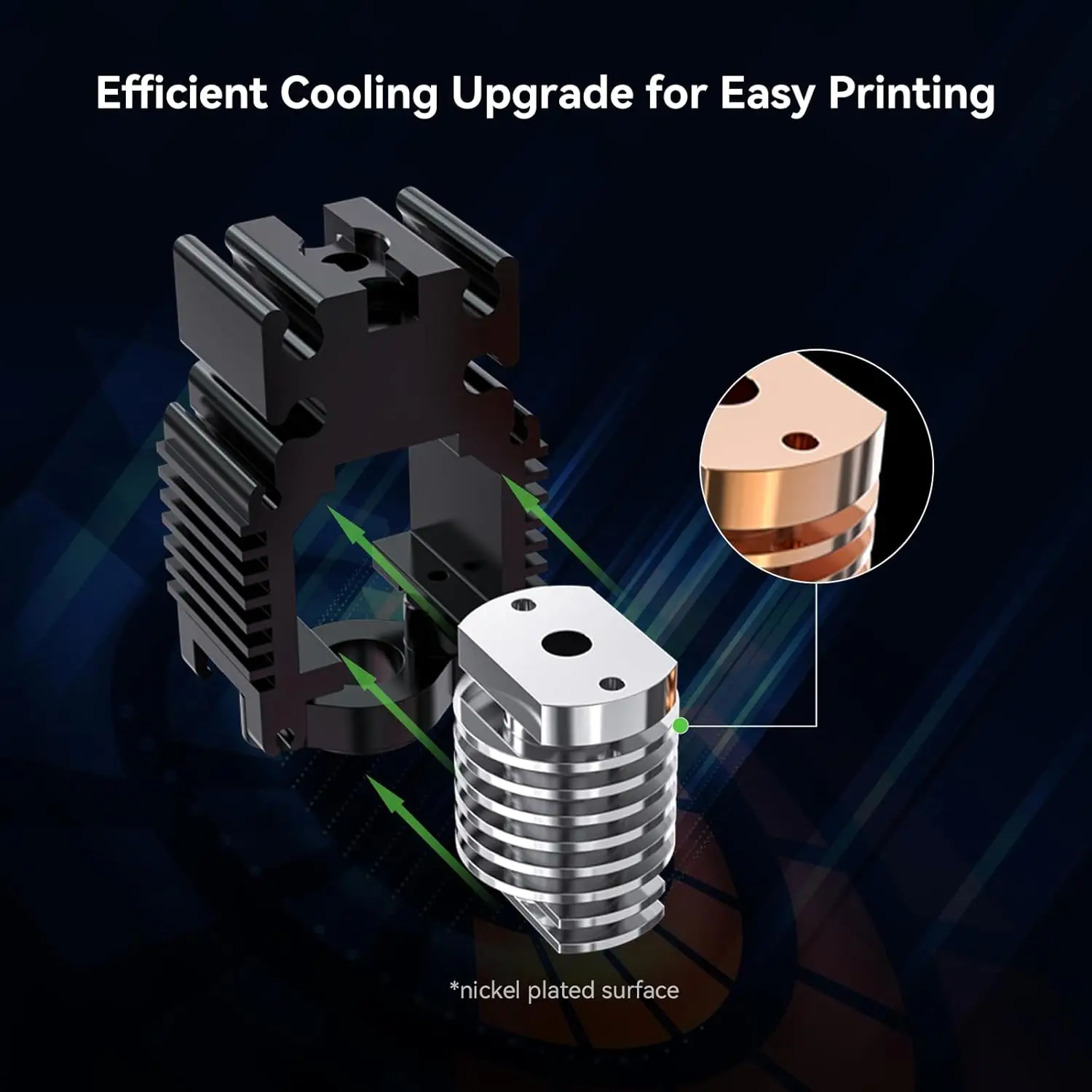 

Creality Ender 3 V3 SE /V3 KE Ceramic Heating Block Kit Quick-swap Nozzle Upgrade Hotend Kit 300℃ Temperature 600mm/s High-Speed
