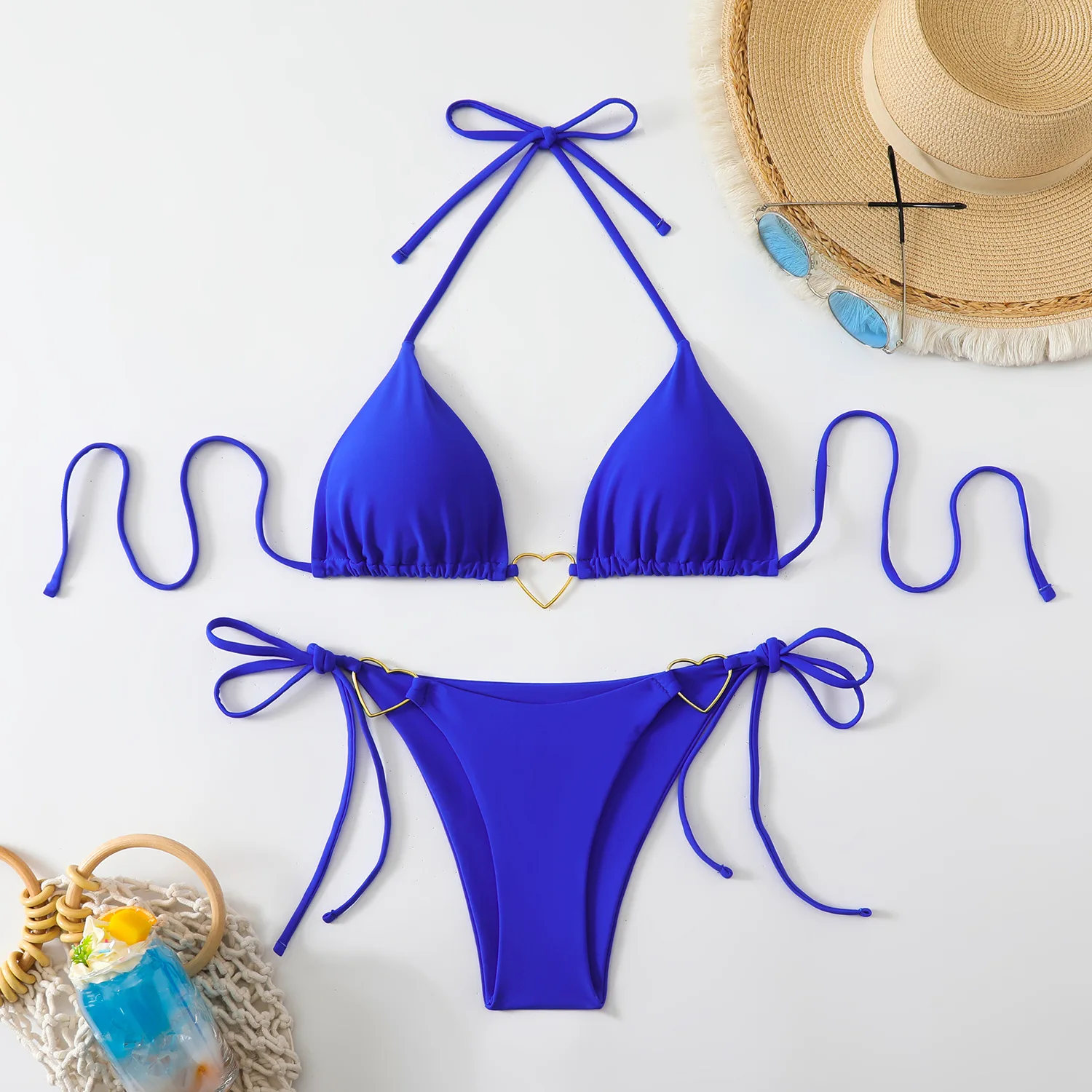 

Сексуальные купальники-бикини с сердечками, микро-бикини, комплекты из двух частей, с завязками на шее и сзади, стринги, купальные костюмы, танкини, бикини