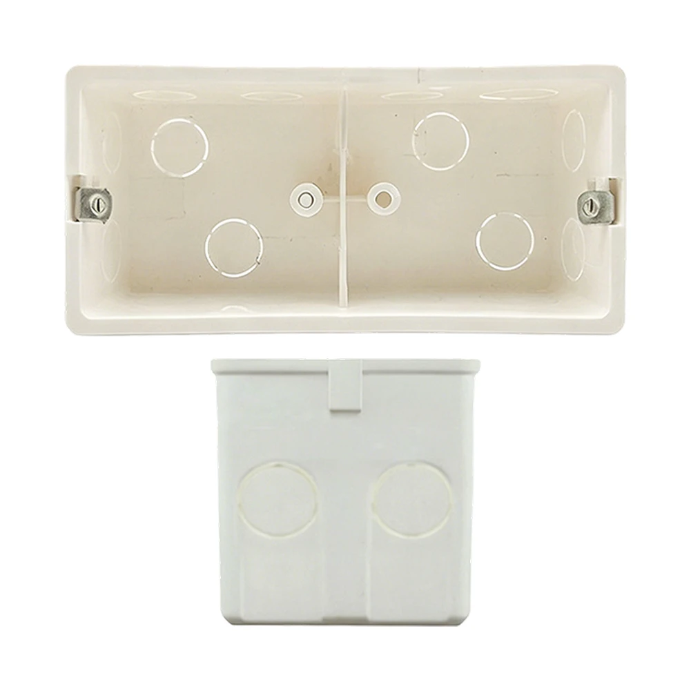 Wall Mount Fire Resistant Bottom Box ABS Plastic for Socket and Switch Installation Junction Box for Home Wiring