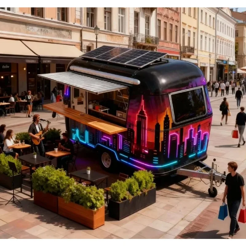 Customized Food Trailers for Sale World Car Stickers Truck Fish Burger Tacos Bbq Mexican Buying Food Trailers