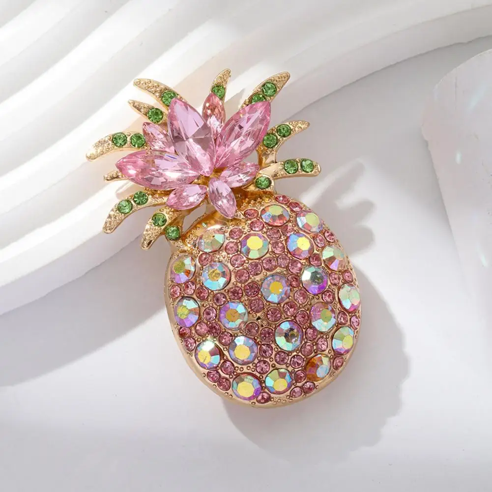 

Exquisite Metal Brooch Women’s Rhinestone Pineapple Brooch 3d Lapel Pin Suit Sweater Accessory Dress Coat Badge Jewelry Gift