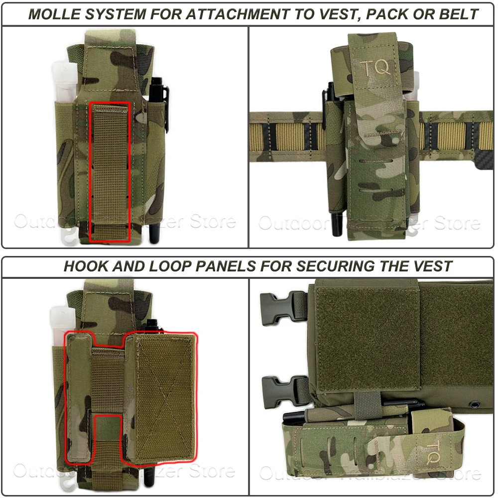 التكتيكية TQ عاصبة الحقيبة TQ الحقيبة مع القابلة للإزالة هوك وحلقة لوحة ل مولي بالز واجب حزام الادسنس القتالية سترة صيد