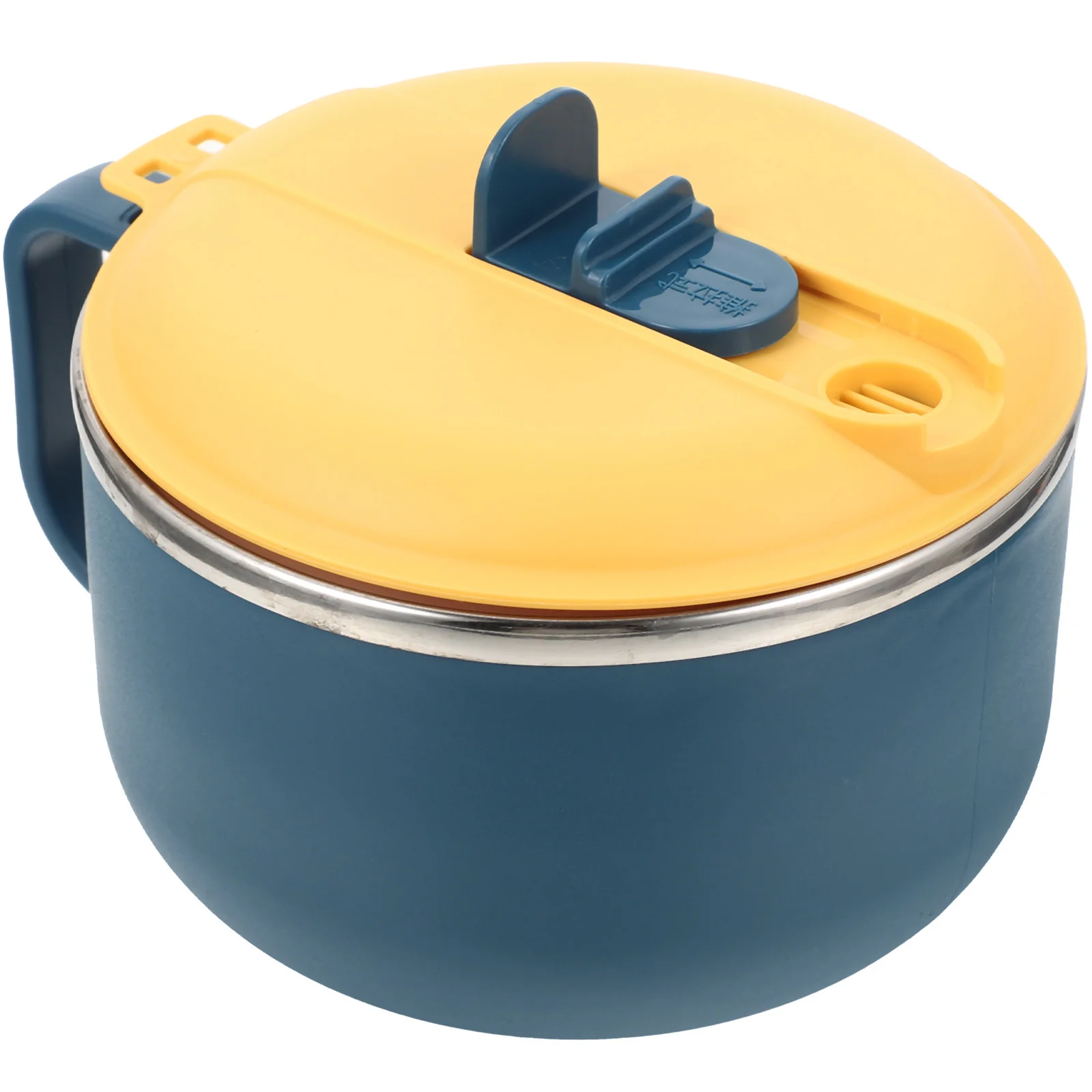 

Stainless Steel Noodle Bowl With Lid Ramen Soup Bowl Microwave Safe Food Grade Kitchen Utensil Compact Design For