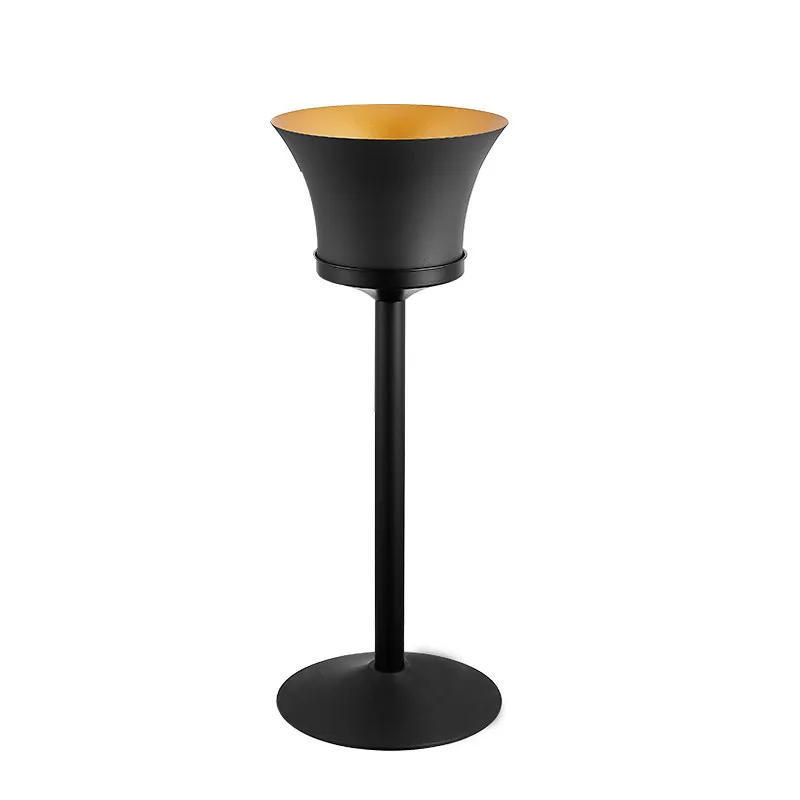 Stainless steel champagne basin with club large capacity ice bucket vertical ice wine bucket rack