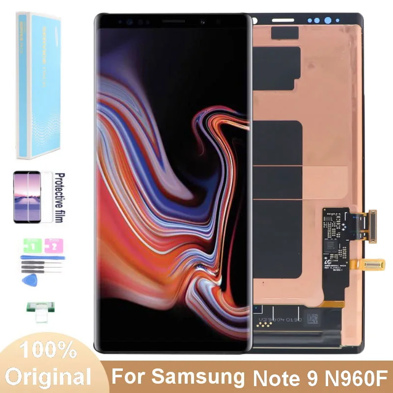 Top ORIGINAL AMOLED LCD For SAMSUNG GALAXY Note 9 Lcd Note9 Display N9600 N960D N960F LCD Touch Screen Digitizer With Dead