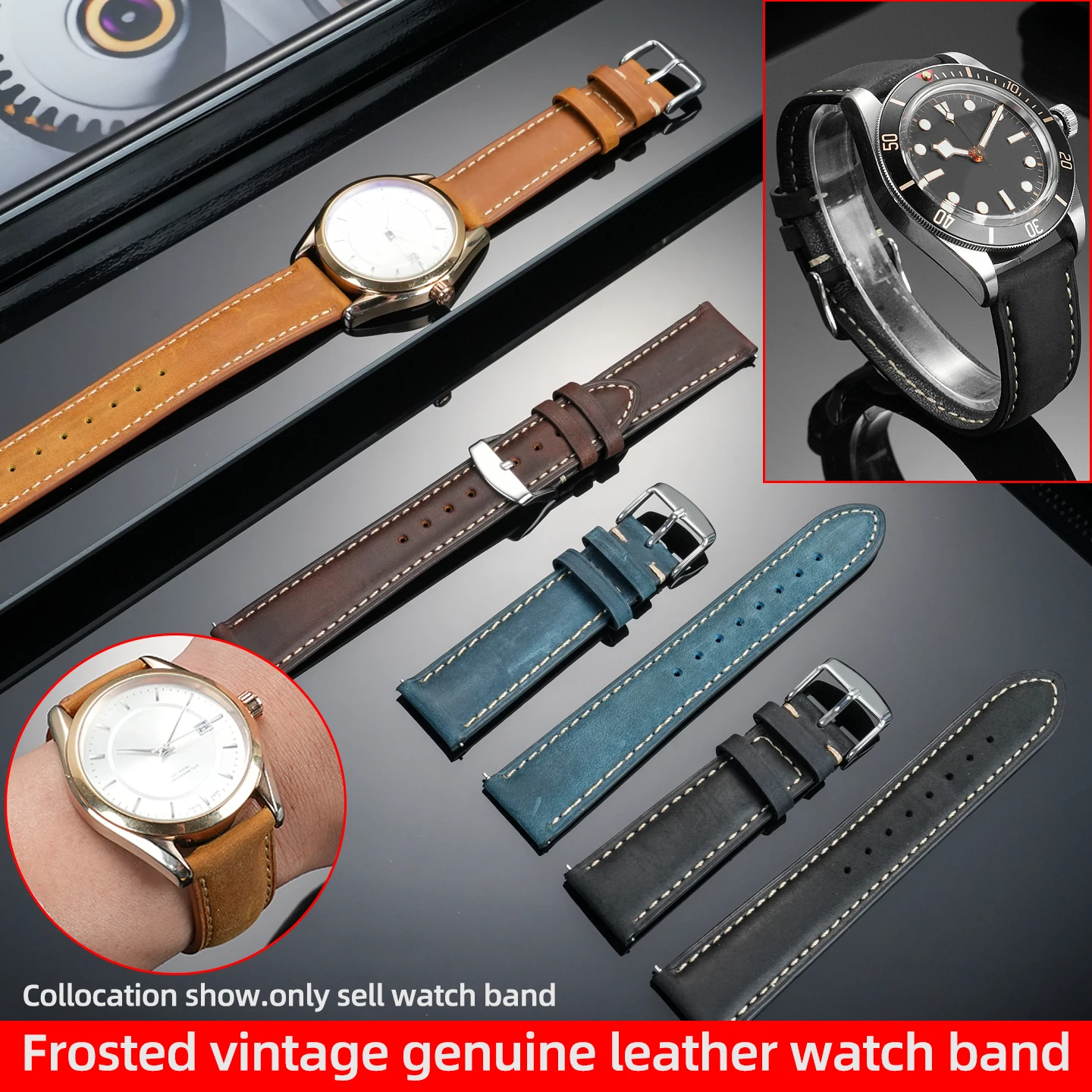 18 20 22 مللي متر الإفراج السريع جلد البقر حزام ل كاسيو لونجين تيسو سايكو المواطن ميدو هاميلتون سيكو الرجال النساء حزام ساعة جلد