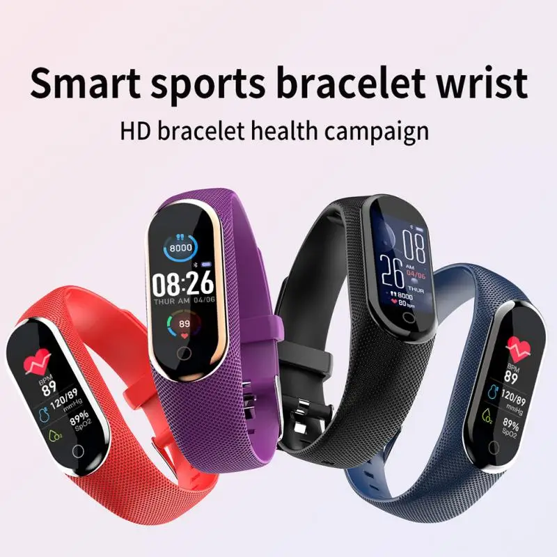 M8 Pulseira Inteligente, Freqüência Cardíaca, Sono, Monitoramento de Oxigênio no Sangue, Pedômetro Exercício, Bluetooth, Relógio Photo Call Reminder, Novo, 2023